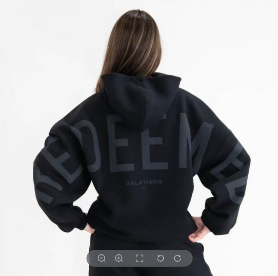 Loose Fashion Men And Women Letter Printing sweatshirt
