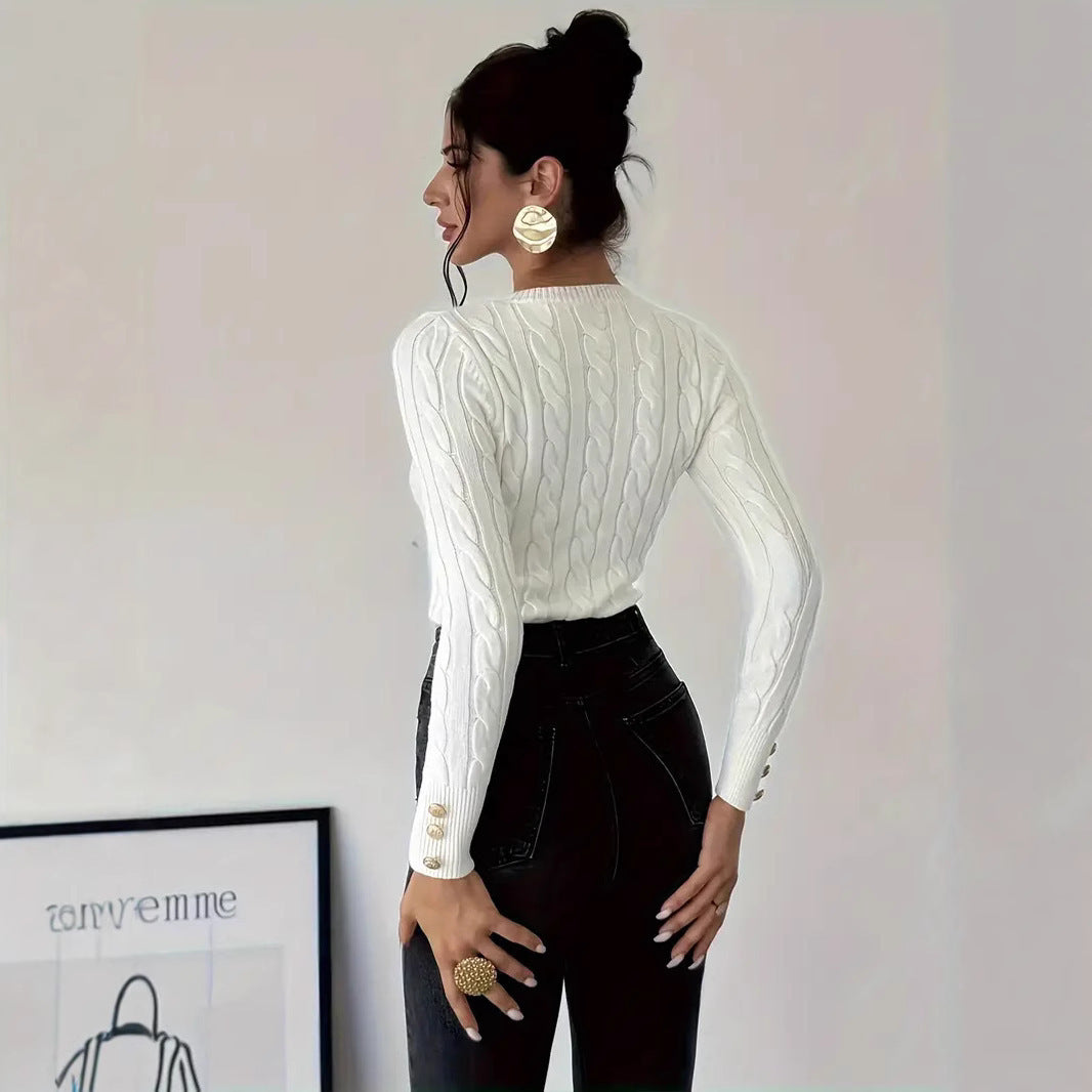 Women's Autumn And Winter Round Neck Sweater