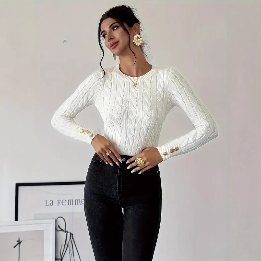 Women's Autumn And Winter Round Neck Sweater