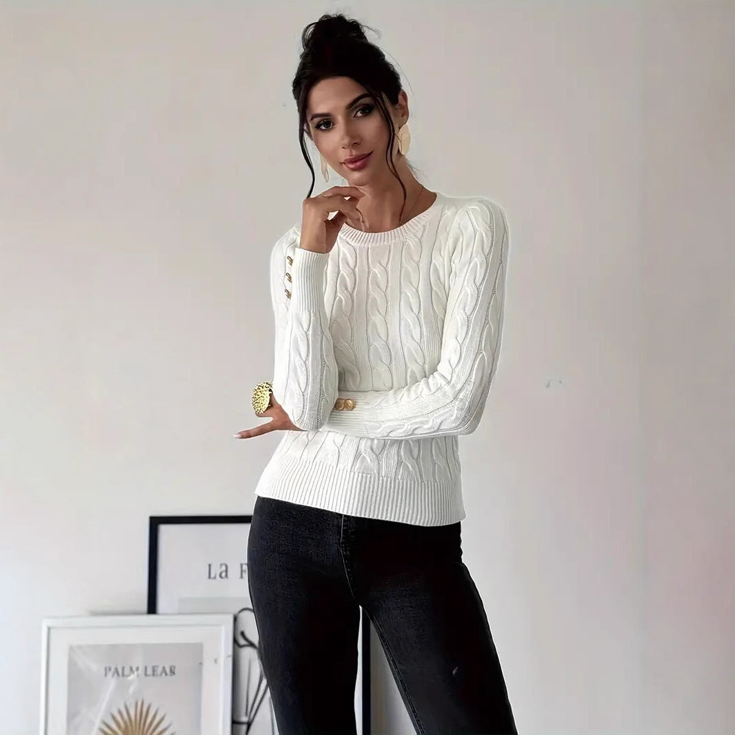 Women's Autumn And Winter Round Neck Sweater